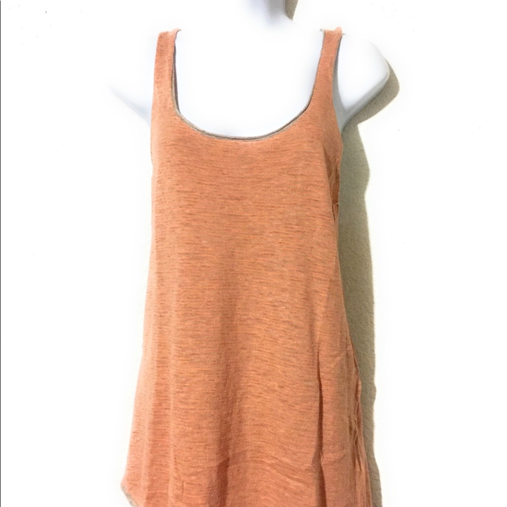 360 Sweater Tank 100% Cotton Striped Print Size L